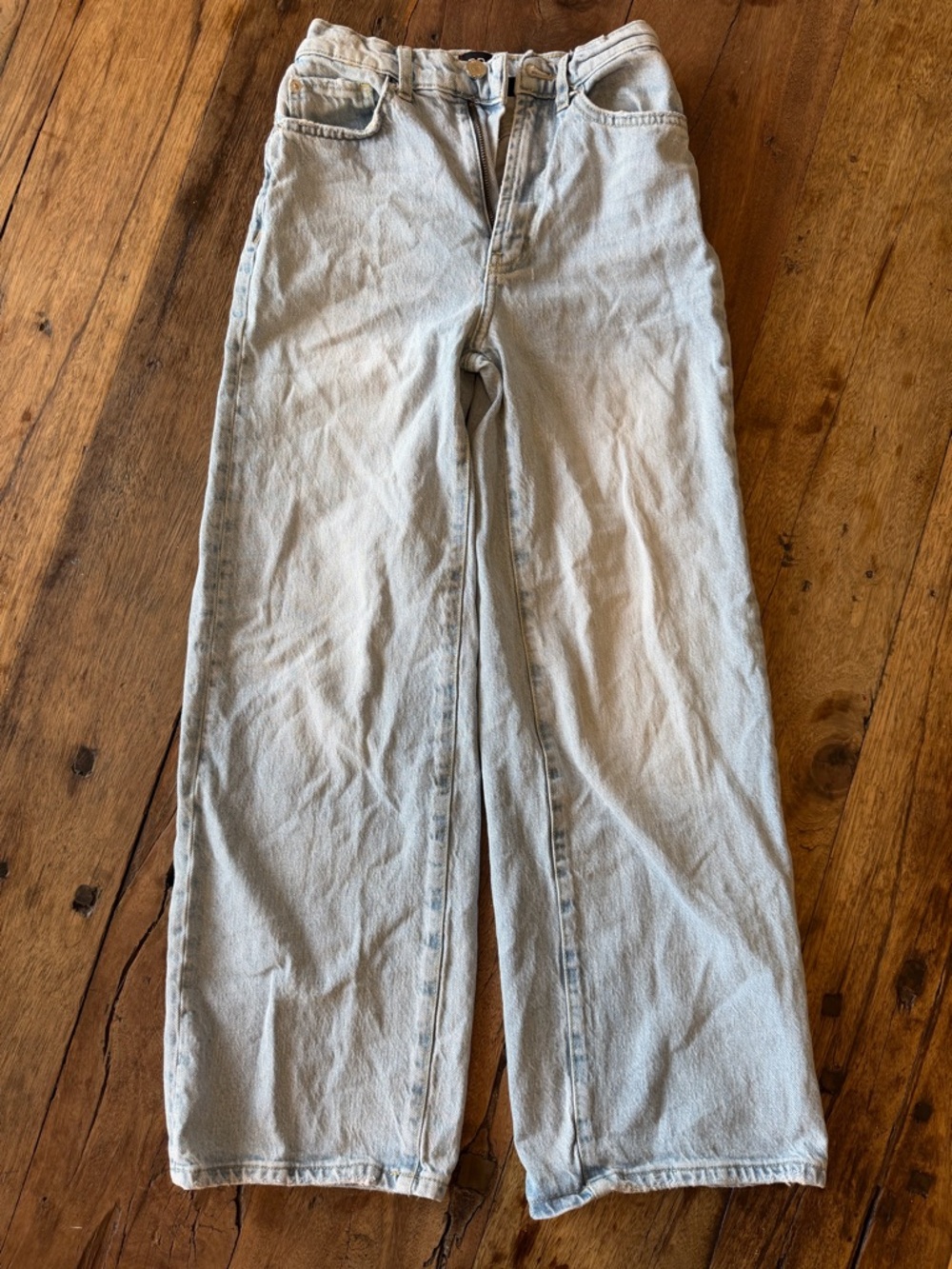 BDG/Urban Outfitters-High and Wide Light Wash Straight Leg Jeans